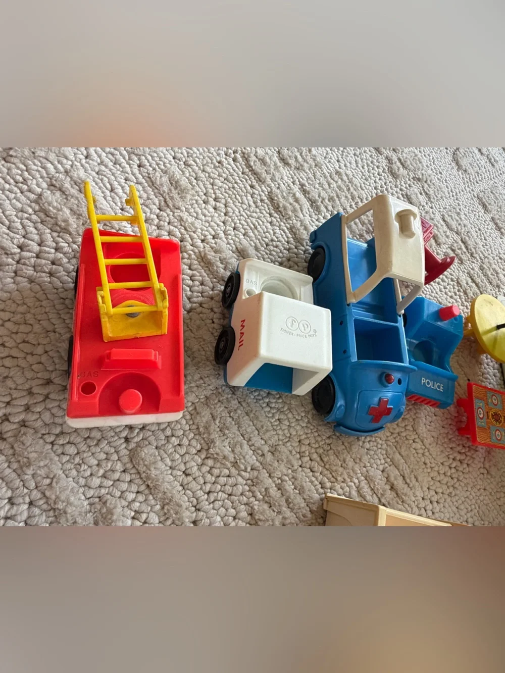 1973 Vintage Fisher-Price Play Family Village with accessories